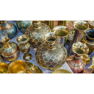 Vase à fleurs de haute qualité avec vase à fleurs fait main de style antique en métal de qualité supérieure à vendre par les exportateurs indiens - Product Image 1