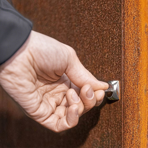 Boîte aux lettres moderne en métal pour jardin extérieur, design moderne, acier corten, décoration de parc, boîte de livraison de colis - Product Image 5