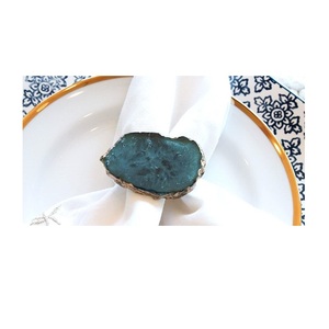 Anneaux de serviette décoratifs en résine pour tables de dîner formelles avec motifs floraux, faits à la main, d'inspiration artisanale, pour mariage, écologiques - Product Image 5