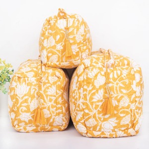 กระเป๋าเดินทางทนน้ำขนาดใหญ่ทำจากผ้าฝ้ายวินเทจพร้อมที่ปิดซิปวัสดุทนทานเป็นมิตรกับสิ่งแวดล้อมผลิตในอินเดีย - Product Image 2