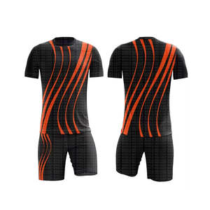Maillot de football de style actuel, couture durable, vêtements de sport respirants, entraînement de football, séchage rapide, col en V, manches courtes, unisexe, adulte - Product Image 1
