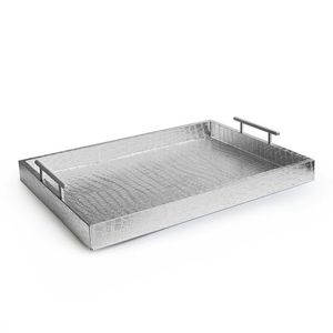 ถาดสี่เหลี่ยมชุบเงินขนาดเล็กทันสมัยมีด้ามจับที่หรูหราเหมาะสำหรับถาดสำหรับจัดแต่งโต๊ะกาแฟทำด้วยมือ - Product Image 4