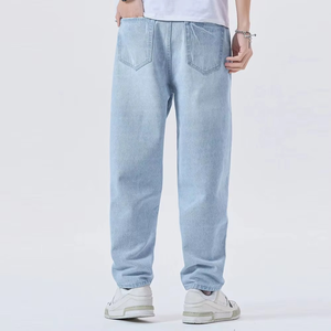 Pantalones de chándal para hombre de nuevo diseño 2025, logotipo personalizado, talla grande, Color sólido, ropa para correr, gimnasio, pantalones vaqueros - Product Image 3