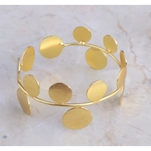 SOUMYA CREATIONS Brazalete de Latón Chapado en Oro, Minimalista, Ajustable, Apilable, Joyería Delicada, Geométrica, Estilo Bohemia - Product Image 6