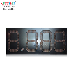24 inch Red <span class=keywords><strong>LED</strong></span> gas giá đăng kích thước lớn ngoài trời trạm xăng pylon cho quảng cáo 8.888 chữ số hiển thị - Product Image 5