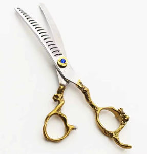 Fournisseur de produits de beauté pour animaux de compagnie de haute qualité, ciseaux de toilettage pour animaux de compagnie, tailles et logos personnalisés, ciseaux à effiler incurvés - Product Image 3