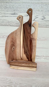 Planche à découper en bois naturel, planche à découper en bois massif multifonctionnelle pour hacher et servir - Product Image 3