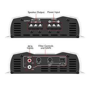 Amplificateur Taramps DS 800x2 2 Ohms 800 Watts RMS 2 canaux 400x2 Watts RMS Digital Crossover HPF LPF Bridgedable Car Audio System - Product Image 4