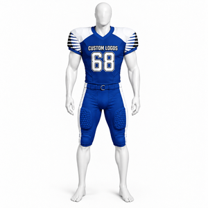 Uniforme de Fútbol Americano Personalizado al por Mayor, 100% Poliéster, Malla Transpirable, Secado Rápido, Absorbe la Humedad, Antibacteriano - Product Image 1