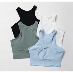 ชุดออกกำลังกายผู้หญิงเอวสูง ลดราคาพิเศษ เสื้อชั้นในกีฬาแบบเว้าหลัง กางเกงเลกกิ้งยกกระชับสะโพก ดีไซน์หลังวี ผ้าเนื้อแน่น เป็นมิตรกับสิ่งแวดล้อม ระบายอากาศได้ดี - Product Image 5