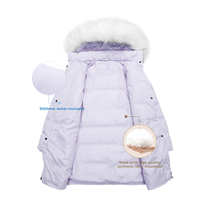 Vêtements en gros Vestes parka d'hiver personnalisées pour femmes Veste en duvet décontractée fabrication coupe-vent pour femmes - Product Image 6
