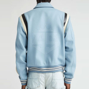 แจ็คเก็ตเบสบอลฤดูหนาวคุณภาพสูงสำหรับผู้ชาย คอตั้ง โลโก้ด้านหน้า ระบายอากาศได้ดี เป็นมิตรกับสิ่งแวดล้อม  สั่งซื้อขั้นต่ำน้อย - Product Image 3