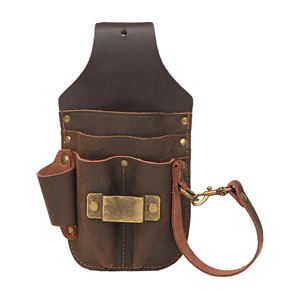 Pochette à outils pour électricien en cuir robuste de haute qualité OEM/ODM |   Holster de ceinture à 5 poches, bande adhésive, boucle tunnel de 3,5 pouces - Product Image 1