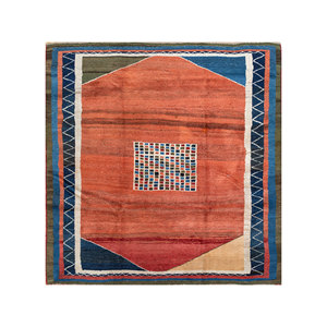 Tapis en laine noués à la main Nuray grande surface 9x12 rectangulaire géométrique abstrait pour couloir et entrée - Product Image 1