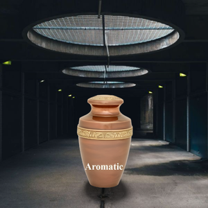 Urna de Metal Grabada para Cenizas Humanas Adultas, Urna de Cremación de Latón, Diseño de Primera Calidad, Ataúd para Almacenamiento Conmemorativo Funerario - Product Image 2