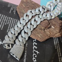 Bracelet en argent sterling 925 personnalisé RB Gems, diamants VVS, or rose, chaîne cubaine glacée, style romantique, charme raffiné, certifié GIA