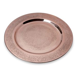 Assiette de présentation décorative en fer élégante, écologique, lavable au lave-vaisselle et durable pour la décoration de table lors de mariages et événements de restauration - Product Image 2