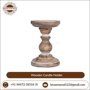 Proveedor líder Diseño personalizado Mango Madera Portavelas Ser de 3 Boda Decorativo Madera Hecho a mano Portavelas Soporte Set - Product Image 4