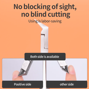 กรรไกรตัดเล็บมืออาชีพพร้อมใบมีดสแตนเลสคมโค้งสำหรับนิ้วคุดและร้านทำเล็บ - Product Image 2