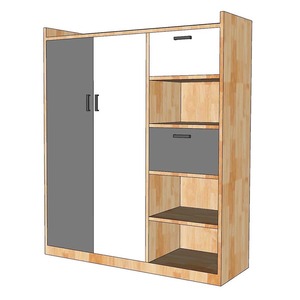 ตู้เก็บรองเท้าไม้ธรรมชาติแบบมินิมอลพร้อมลิ้นชัก รุ่น KG68066 - Product Image 3