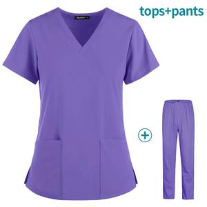 Uniformes de enfermería Unisex de alta calidad OEM estilo personalizado tela de rayón transpirable secado rápido gran oferta Logo hospitales de secado rápido - Product Image 4