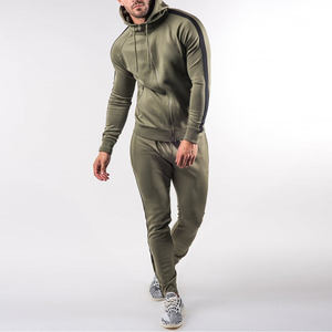 Ensemble de survêtements Hip Hop d'hiver personnalisés pour hommes broderie 100% coton survêtement à capuche pantalon de survêtement sweat à capuche uni survêtement - Product Image 2