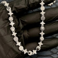 Collier chaîne à maillons en diamant Moissanite VVS, pendentif Moissanite VVS, style Hip Hop pour hommes