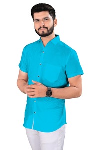 Wholesale Men <b>White</b> Satin <b>Short</b> <b>Sleeve</b> <b>Shirt</b> Breathable Non Iron Anti Wrinkle Collared Business Office Formal Wear Supplier - Product Image 4