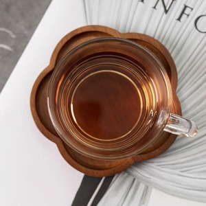 Almohadilla para bebidas posavasos de madera para tazas de té manteles individuales al por mayor posavasos de madera natural logotipo impreso personalizado a pedido - Product Image 2