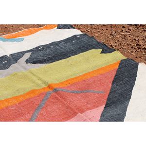 Tapis de chaise à tissage plat tissé moderne animé et tapis accrocheurs colorés et lavables pour un usage domestique - Product Image 4