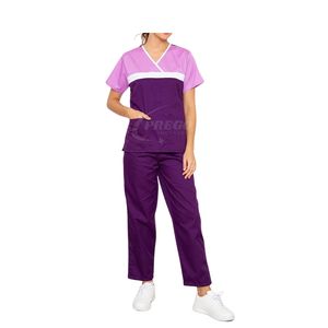 Conjunto de Uniformes Médicos Unisex en Oferta |   Uniforme Médico Elástico de Algodón y Poliéster de Secado Rápido y Transpirable - Product Image 1