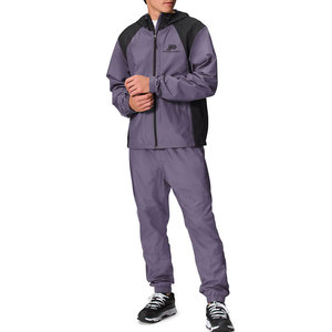 Ropa Deportiva Casual de Invierno Personalizable para Hombre, Chaqueta Cortavientos con Capucha y Cierre Completo, Pantalones Deportivos de Pierna Recta - Product Image 1