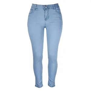 Denim baskı tayt kadınlar için yüksek bel yumuşak Jeggings sıska kızlar çekin Up Jean dar kot sıkıntılı tayt Activewear