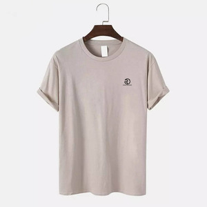 เสื้อยืดแขนสั้นสำหรับผู้ชายทรงหลวมแห้งเร็วผ้าฝ้าย100% พิมพ์ลาย - Product Image 6