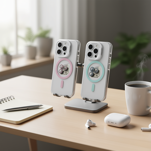 Funda Protectora Transparente de Doble Material para Cámara con Anillo Magnético y Soporte para 17 Pro, Protección Total - Product Image 2