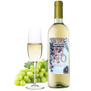Italiaanse Witte Wijn Vino Bianco 750 Ml Gemaakt In Italië Tafelwijn Kwaliteitsproduct Glazen Fles