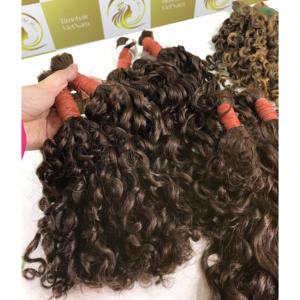 Rizo de agua Super doble 22 ''Extensiones de cabello humano Remy crudo Rizado a granel Cutícula alineada Vietnamita Gran stock Best Seller - Product Image 2