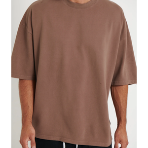 Boxy Hip Hop 250 GSM Drop Shoulder Graphic Heavyweight Camisetas Luxury Blank Heavy Cotton Custom Streetwear Camiseta de gran tamaño Me - Product Image 5