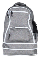 Sac à dos scintillant imperméable pour cheerleading, sac de voyage tendance en PU pour filles, logo d'équipe personnalisé, OEM, sacs à dos souples pour cheerleaders