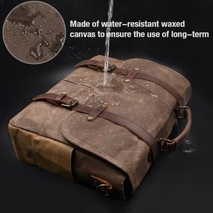 High Quality Vintage Style Genuine <b>Leather</b> Men's <b>Briefcase</b> Stylish Handmade Crossbody Messenger Bag Luxury Casual Customizable - Product Image 2