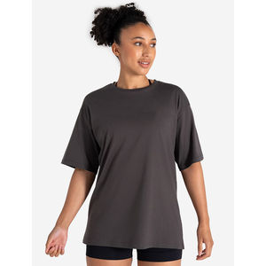 T-shirt pour femmes de qualité supérieure en gros, décontracté d'hiver, couvre-pompe, manches longues, col rond, 100% coton, couleurs et tailles personnalisables - Product Image 1