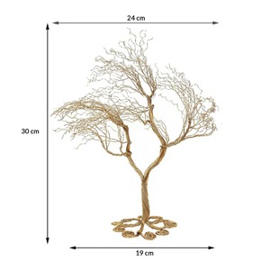 Árbol Dorado con Diseño de Hojas Onduladas por el Viento, Pieza Decorativa Única para Mesa, para Decoración del Hogar, Oficina, Regalo para Fiestas - Product Image 4