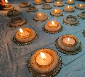 Decorative Metal Flower Tea Light Candle Holder for Diwali Ganpati and Wedding Decoration Center Piece Night Party Backdrop - Product Image 3