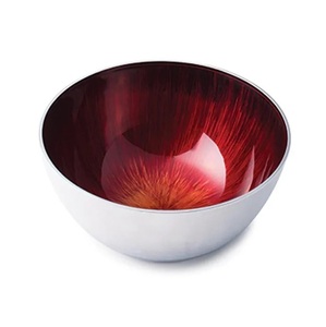 Bol de service rond en aluminium, écologique, moderne, décoratif, fait main, finition personnalisée, pour aliments, fruits et salades - Product Image 5
