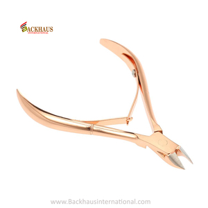 Pince coupe-ongles en or rose de 4 pouces pour manucure et pédicure Pince à cuticules avec lames tranchantes en acier inoxydable pour doigts - Product Image 4