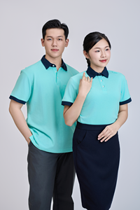 เสื้อเชิ้ตลำลองแขนสั้นผู้ชายแบรนด์ FMF ในเวียดนามเสื้อ40% ผ้าฝ้ายถัก TC 60% ผ้าโพลีเอสเตอร์ | โลโก้ด้านหน้าสีน้ำเงินเข้ม - Product Image 3