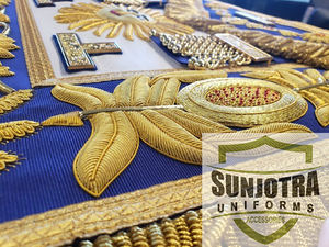 ผ้ากันเปื้อนชุดเดรสแกรนด์มาสเตอร์ที่มีคุณภาพดีที่สุดปักด้วยมือบนหนังจริงกรุณาเรียกร้องราคาสำหรับการปักต้นแบบผ้ากันเปื้อนอิฐ - Product Image 5