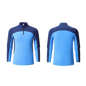 Camiseta personalizada transpirable con cremallera para hombre, ropa de gimnasio de secado rápido, camiseta de fitness para hombre, camiseta de manga larga - Product Image 4