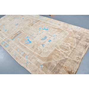 <b>Rustic</b> Classic Turkish <b>Rug</b> Beige Blue 6.1 X 12.7 ft Wool Material 10mm Thickness Abstract Pattern Latex for Living Room Hallway - Product Image 4