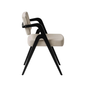 Chaise de salle à manger en bois de teck fauteuil en bois moderne mobilier de salle à manger nordique minimaliste pour la maison café restaurant - Product Image 3